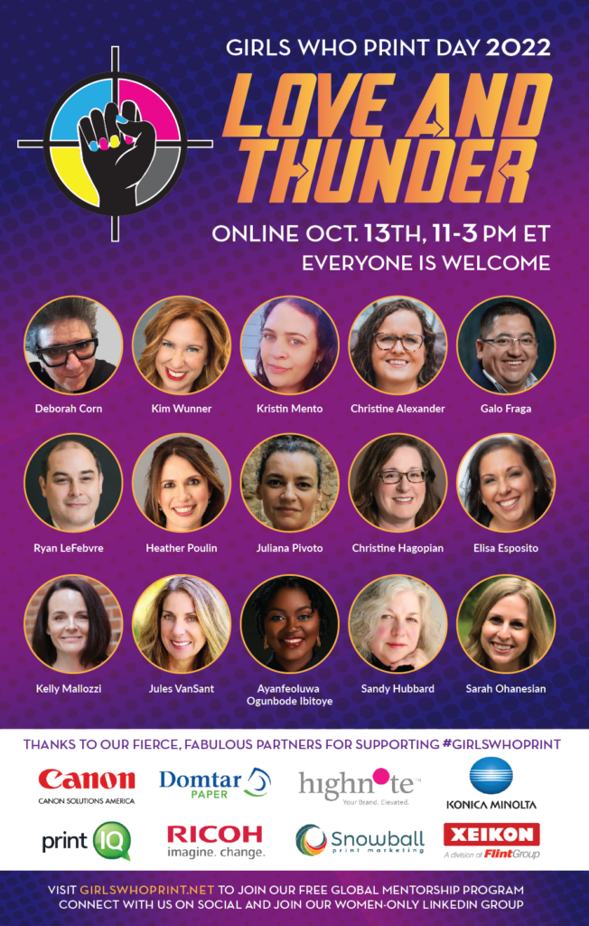 Girls Who Print Day 2022 Event Session Poster