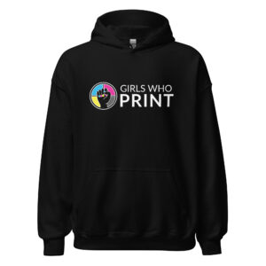 Classic Girls Who Print Unisex Hoodie - Black