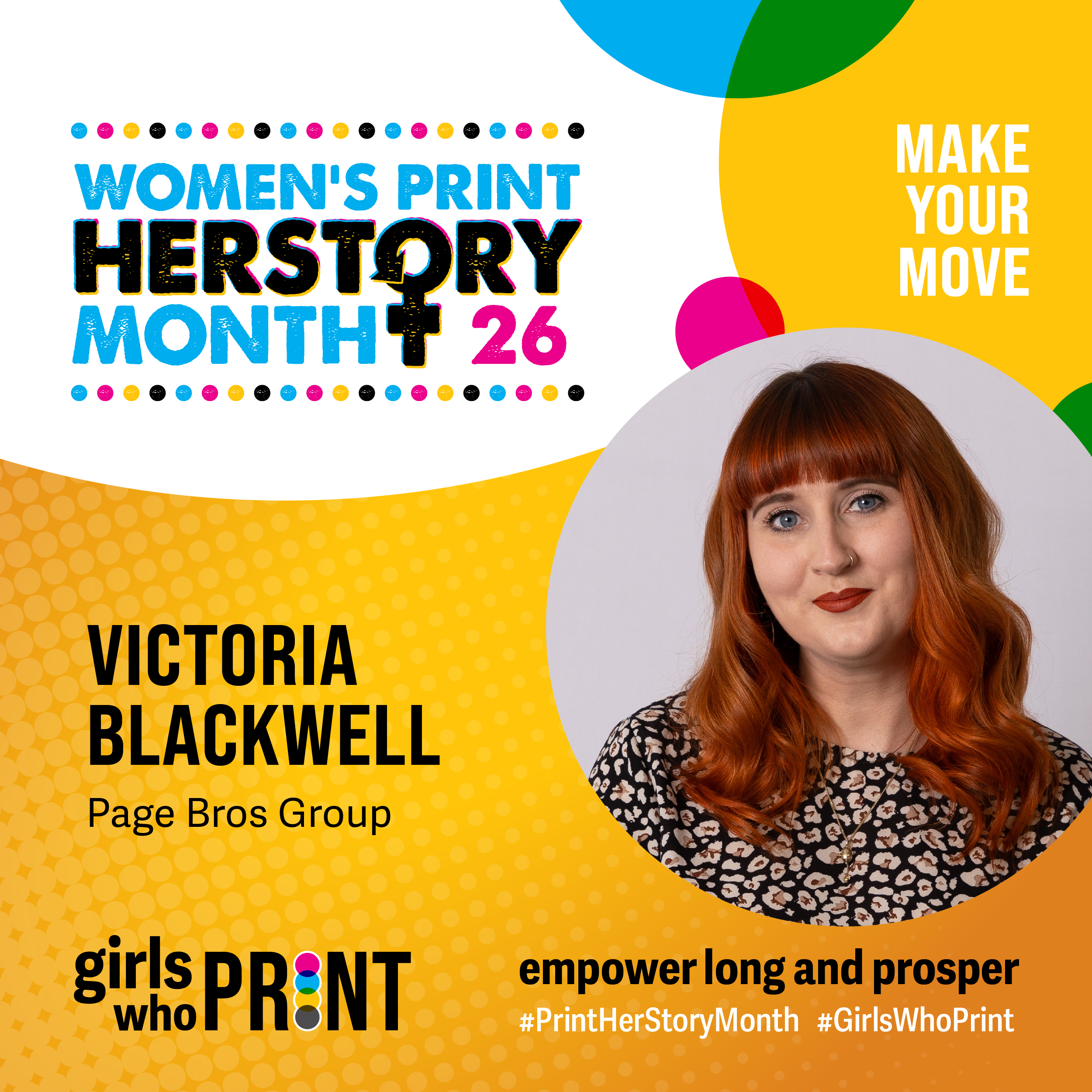 Victoria Blackwell, Page Bros Group, Print HERstory Month 2026, girls who print, women in print, print herstory month